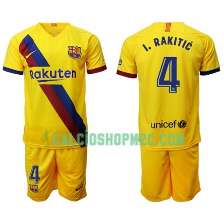 Barcellona Ivan Rakitic 4 Bambino Maglia Trasferta 2019/2020 Manica Corta (+ Pantaloncini) 